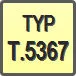 Piktogram - Typ: T.5367